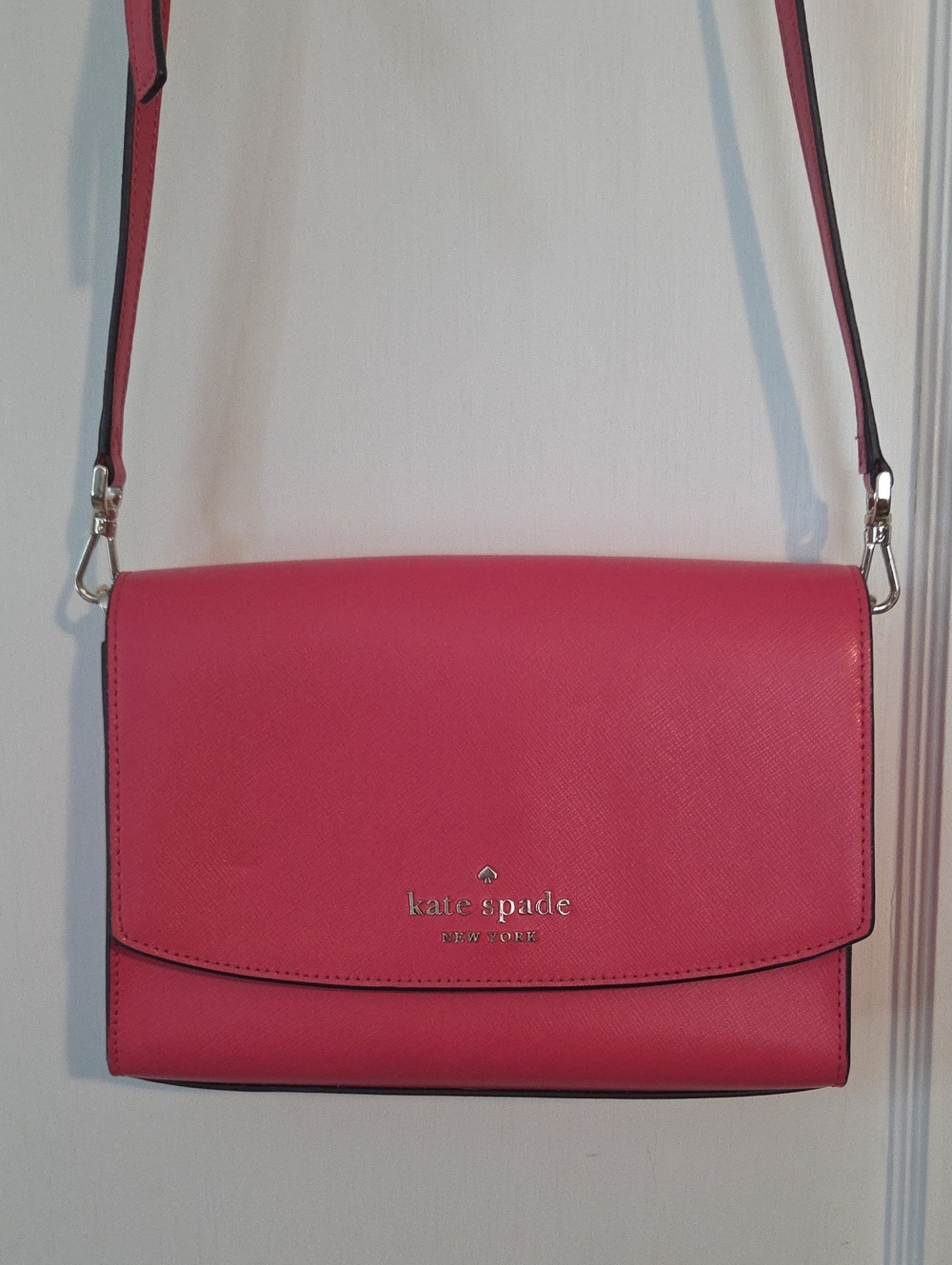 kate spade Pink Leather Flap Crossbody Bag